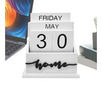 Calendario perpetuo in legno, stile retrò, decorativi per la casa, riutilizzabili per il lavoro