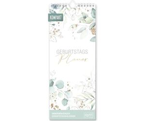 Calendario perpetuo per compleanni non datato [foglia d'oro] 30 x 12 cm, planner da parete, indipendente dall'anno - sostenibile e rispettoso con il clima