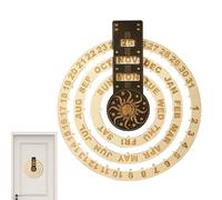 Calendario perpetuo - Puzzle di legno | Calendari perpetui | Ciondolo a composizione circolare vintage | Tieni traccia delle date, dei giorni e dei mesi Calendarr per la decorazione del desktop per de