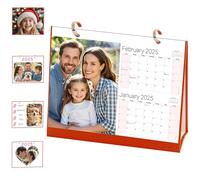 Calendario Personalizzato 2025, Stampa le Tue 7 Foto - 12 Mesi e 1 Copertina, Calendario da Tavolo 2025, Calendario 2025, Calendario Famiglia 2025, 21x7 x 17 cm, Idee Regalo (6+1 Foto)