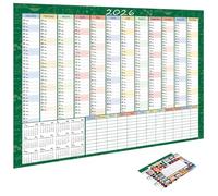 Calendario Pianificatore 2026-74 X 51 Cm Grande Home Decor Con Etichette Suggerimenti - Da Parete Per Uffici | Per Pianificare Appunti Lavoro Scuola Decorazione Casa Allenamento