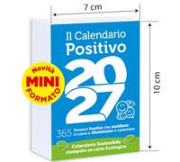 Calendario Positivo 2027 Motivazionale MINI | Dimensioni cm 7x10 | | Affronta le Giornate col Sorriso ed un Pensiero filosofico | Idea Regalo geniale