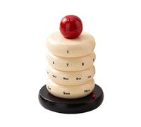 Calendario Rotatable Farmhouse Home Decor Calendar, Desk Calendar, Home Desk Ornament, Creative Contrast Color Calendar, Desktop Calendar For Home, School Study Room Calendar, Decorative Desk Calendar