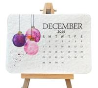 Calendario semi d'amore piantabile eco-compatibile 2026 | Calendario scrivania carta 2026 | semis ecologici scrivania migliori calendari | Pianificatore familiare carta semi riciclati divertenti
