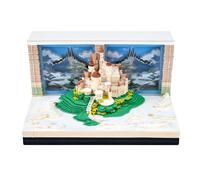 Calendario settimanale 3D 2026 - Città nel cielo | Calendario fai da te con modello di carta castello come decorazione da scrivania, incantevole decorazione invernale