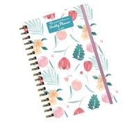 Calendario settimanale - Forniture per ufficio portatili con rilegatura a A5 da 53 pagine | Pianificatore di budget mensile per abitudini, salute, studio mentale, attività, pulizia della casa,