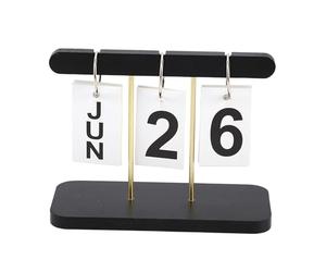 Calendario sfogliabile decorativo, visualizzazione della, Black | Espositori per la data e mese per la decorazione ' armadietto del vino del salotto ' ufficio domestico