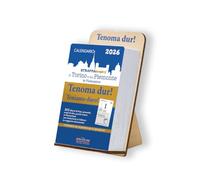 Calendario Strappapensieri in Dialetto Torinese 'Tenoma Dur!', da Tavolo con Supporto in Legno, 10x15 cm, Verticale