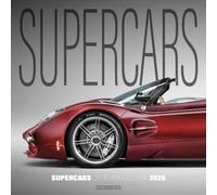 Calendario Supercars 2026 da parete (30 x 30 cm). Ediz. italiana e inglese