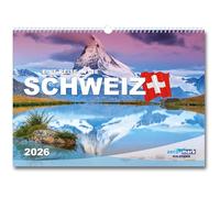 Calendario svizzero 2026 da parete in formato DIN A3, calendario da viaggio, foto, regalo per Natale o compleanno, viaggi, calendario mensile, architettura, paesaggio, natura, alpi, calendario