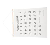 Calendario Tascabile da Muro Tasca, Cotone Lino Beige | Organizer Sospeso Semplice e Rustico, Installazione Facile, per Ufficio, Studenti, Bagno e Dormitorio