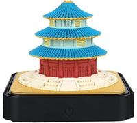 Calendario Time Piece,Calendario d'Arte 3D,Blocco Note Calendario 2024 con Luci A LED,Calendario da Tavolo Creativo Note Fai-da-Te Blocco Note,Regalo per Intaglio di, Temple of Heaven