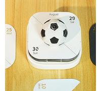 Calendario Tridimensionale 2026 | Blocco Avviato Con Intagliato A Forma di Calcio - Mini Calendario da Scrivania 3D con Foglie Avviabili | Per Registro, Planner, Monitoraggio delle Abitudini e