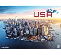 Calendario USA 2026, affascinante viaggio attraverso l'America, paese di possibilità illimitate, calendario da parete di alta qualità, formato DIN A3 (circa 42 cm x 30 cm)