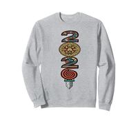 Calendario Verticale Aztec 2026 per Capodanno, Design Artistico in Pietra Felpa