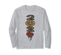 Calendario Verticale Aztec 2026 per Capodanno, Design Artistico in Pietra Maglia a Manica