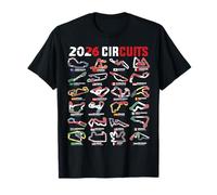 Calendario Vintage retrò Circuiti Auto da Corsa 2026 Maglietta