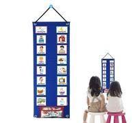 Calendario visivo per bambini, organizer per liste di controllo per compiti | Programma visivo per il mattino e il momento di dormire, per bambini, prescolari, studenti, asili e