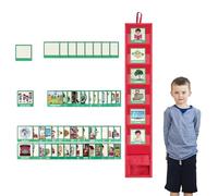 Calendario visivo per bambini - Tavolo da tasca per calendario visivo - Tavolo da tasca per la classe con 45 attività e 9 carte vergine, strumento visivo e comportamento per la scuola in