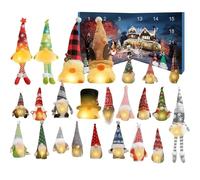 Calendario Weihnachtswichtel-Countdown | 24 decorazioni di Weihnachtswichtel aerate | Für Zuhause, Schreibtisch, Kaminsims, Tisch, Schlafzimmer, Feiertage,
