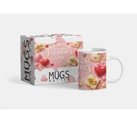 Calendars R Us Tazza da caffè in ceramica con scritta "Happy Valentine", design romantico con cuore e regalo, regalo carino per San Valentino per lei, lui, coppie, moglie, marito, fidanzata, fidanzato