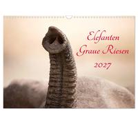 Calendrier 2027 · French Version · Les éléphants - des géants gris (Calendrier m