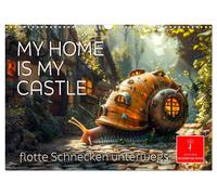 Calendrier 2027 · French Version · Ma maison est mon château - flotte Schnecken