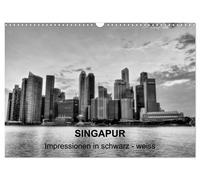 Calendrier 2027 · French Version · Singapour - Impressions en noir et blanc (Cal