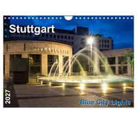 Calendrier 2027 · French Version · Stuttgart - Lumières bleues de la ville (Cale
