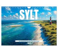 Calendrier 2027 · French Version · Sylt - Peinture acrylique de l'île de la mer