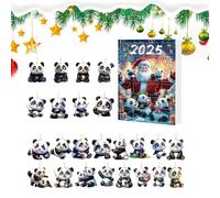 Calendrier de l' - 24 Jours Panda Design 2025 | Décompte de Noël et Mignon | Décoration de Maison Charmante pour, Adultes, Collectionneurs, Cadeau Fêtes
