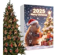 Calendrier De L’ Capybara - Compte À Rebours De Noël 24 Jours | Décorations Acrylique 2D Capybara | Ornements De Sapin, Cadeaux Pour Amoureux Et Collectionneurs De Capybaras, Déco Maison Et Burea