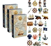 Calendrier de l'Avent 2025 « L'Âge des Découvertes », Édition Collector, Coffret de 24 Objets Maritimes Uniques, Calendrier de l'Avent 24 Jours sur le thème de la mer (3pcs)