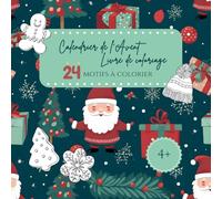 Calendrier de l'Avent livre de coloriage: 24 x 2 motifs à colorier