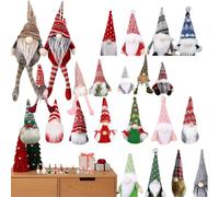 Calendrier Lutins Peluche 24 Jours | Décoration festive pour Noël | Idéal pours table, cheminée, arbre de Noëls | Peluches mignonnes pouur fête saisonnière | Compte à rebours