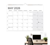 Calendrier Mensuel 2026-2027 - 11,81x8,27 Pouces Calendrier | Papier Pour Enseignants | Murale 18 Mois De Janvier 2026 À Juin 2027 | Pour Maison, Bureaux, Salle Di Classe