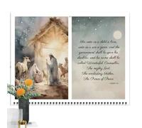 Calendrier mural Jésus-Christ 2024 - Calendrier foi chrétienne 29x21 cm | Affiche inspiration spirituelle | Décoration murale religieuse moderne | Cadeau croyant organisation mensuelle réflexion