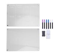 Calenrio del frigorifero con 6 marcatori Clear Clear Acrilic Weekly Planner Plan Board per la pianificazione della vita Organizzazione quotidiana