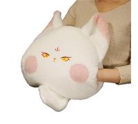 Calentador De Manos De Peluche Cuscino di peluche a forma pane tostato, kawaii, cibo, maiale, coniglio, volpe, toast, bambola morbida, scaldamani, decorazione for la casa(35cm white fox)