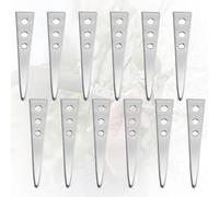 CaLeQi Occhi di vite resistenti e facili da martellare da giardino per piante rampicanti, lunghezza 80 mm, design a 3 fori, ferro temprato, perfetti per piante e piante - Confezione da 12