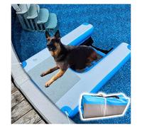 caletta per cani da barca Rampa per cani da piscina, portatile, gonfiabile, in PVC antiscivolo Scala di risalita per animali domestici Piattaforma di riposo per nuotare, con pompa, per pontile lago ba