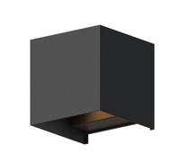 CALEX Applique Bari, per esterni & interni, luce calda Up & Down, fascio luminoso regolabile, impermeabile, Nero