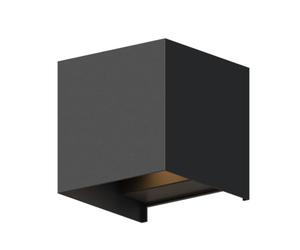 CALEX Applique Bari, per esterni & interni, luce calda Up & Down, fascio luminoso regolabile, impermeabile, Nero