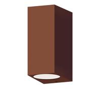 CALEX Applique Bergamo, per esterni & interni, 2x GU10, forma rettangolare, Up & Downlight, impermeabile, senza lampadina, Ruggine