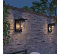 Calex Applique da esterni LED Asti, sensore, IP44, nero Calex