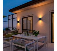 Calex Applique da esterni LED Cube, up/down, altezza 10 cm, nero 7001000000