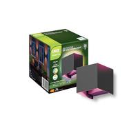 CALEX Applique LED Smart Outdoor, Up & Down, colori RGB & luce da fredda a calda, Dimmerabile, modulo LED integrato, impermeabile, controllo app & vocale, Nero