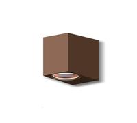 CALEX Applique Sanremo, per esterni & interni, attacco GU10, forma rettangolare, LED Downlight, impermeabile, senza lampadina, Ruggine