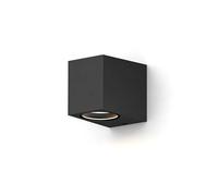 CALEX Applique Sanremo, per esterni & interni, attacco GU10, forma rettangolare, LED Downlight, impermeabile, senza lampadina, Nero
