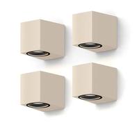 CALEX Applique Sanremo, per esterni & interni, attacco GU10, forma rettangolare, LED Downlight, impermeabile, senza lampadina, Sabbia, 4-Pack